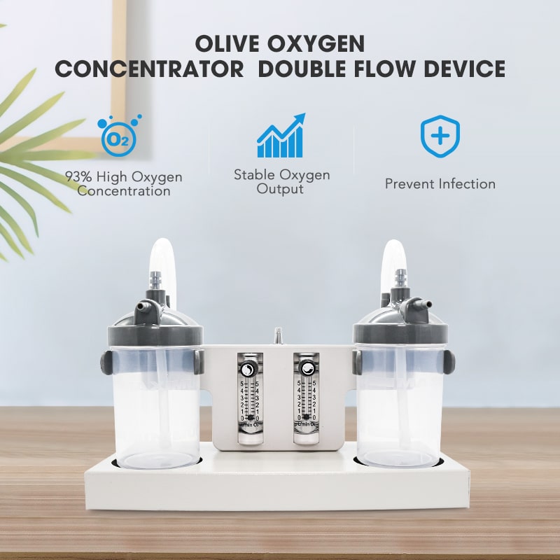 Olive Oxygen Concentrator Dual Flow Splitter Device For 2