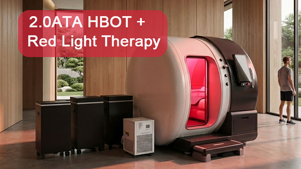 Red Light 2.0ATA Hyperbaric Chamber Used By The Two People