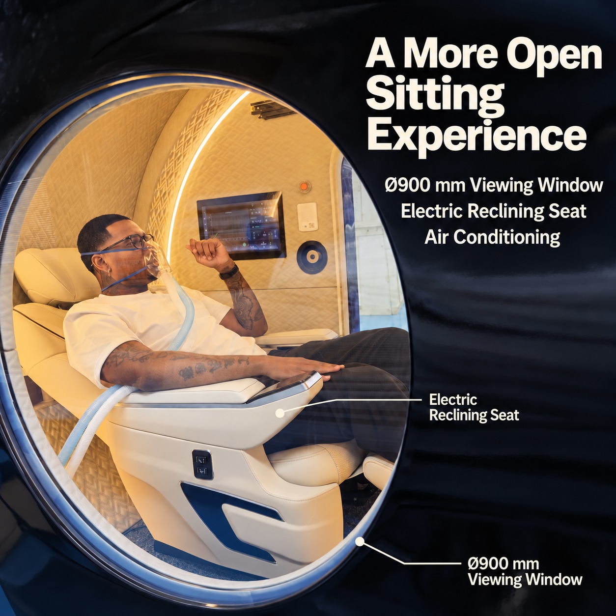 OXYAIR OLV-YZD01 2.0 ATA Single-Person Sitting Hyperbaric Chamber for Clinics OXYAIR OLV-YZD01 2.0 ATA Single-Person Sitting Hyperbaric Chamber for Clinics