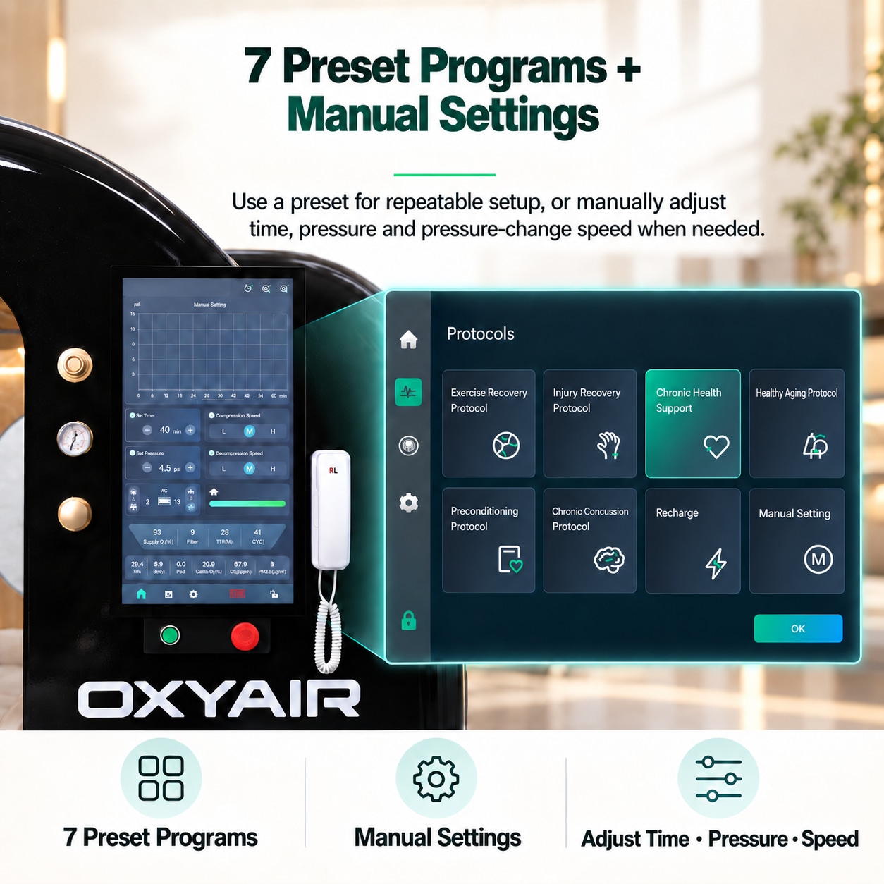 OXYAIR OLV-YZD01 2.0 ATA Single-Person Sitting Hyperbaric Chamber for Clinics OXYAIR OLV-YZD01 2.0 ATA Single-Person Sitting Hyperbaric Chamber for Clinics