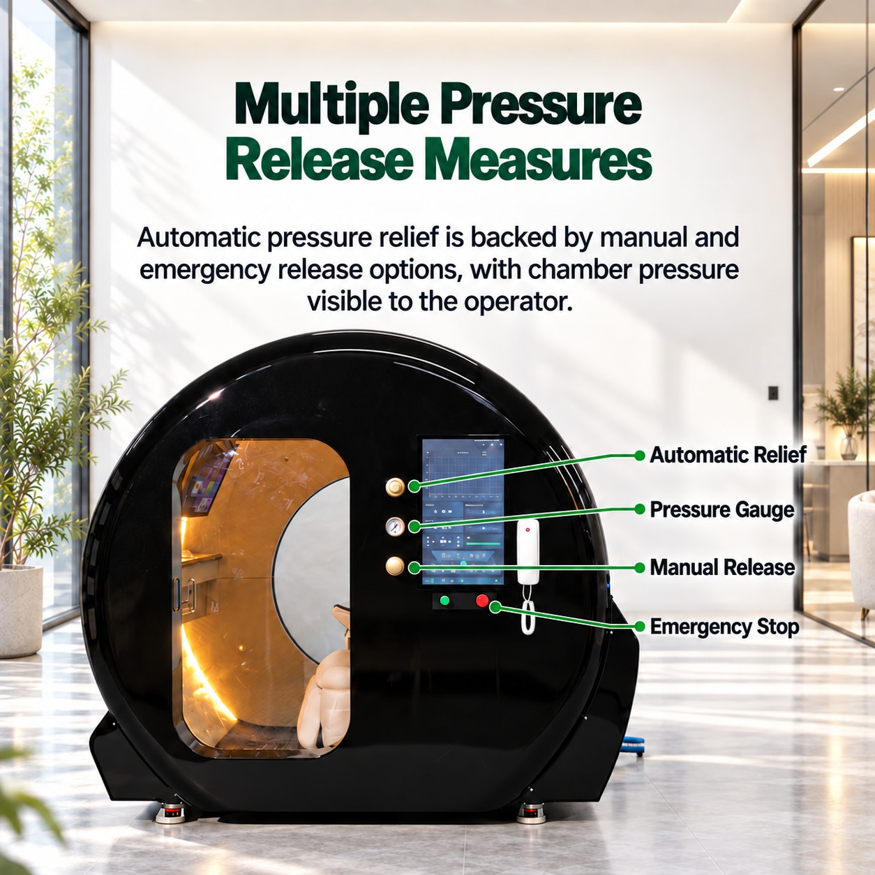 OXYAIR OLV-YZD01 2.0 ATA Single-Person Sitting Hyperbaric Chamber for Clinics OXYAIR OLV-YZD01 2.0 ATA Single-Person Sitting Hyperbaric Chamber for Clinics