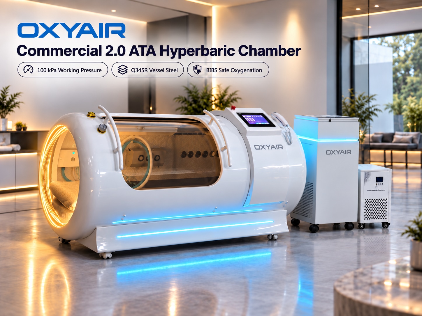 2.0 ATA Lying Hyperbaric Chamber for Clinics and Wellness Centers 2.0 ATA Lying Hyperbaric Chamber for Clinics and Wellness Centers