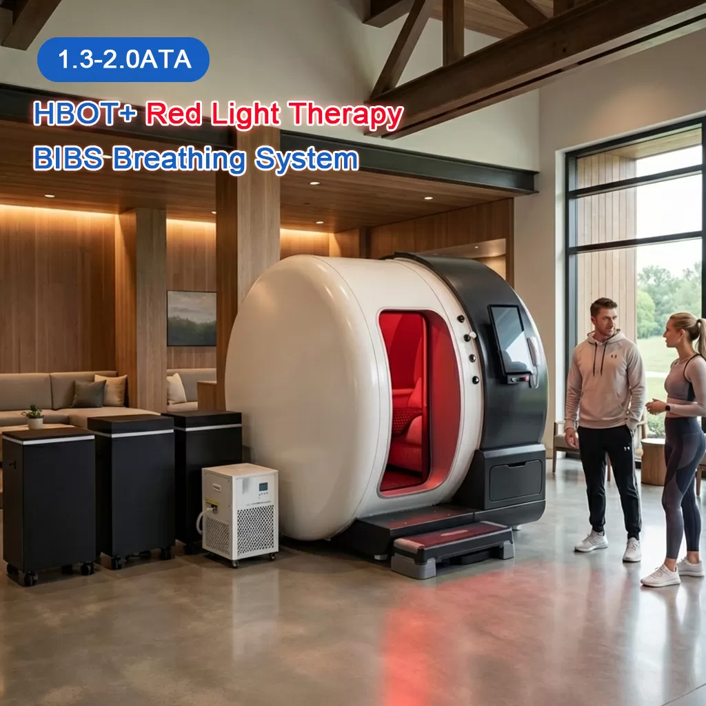 Red Light 2.0ATA Hyperbaric Chamber Used By The Two People