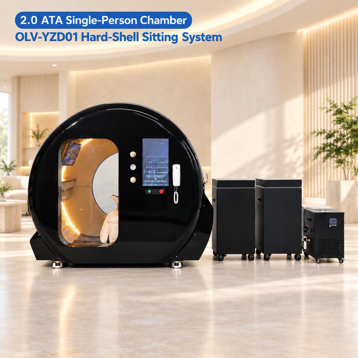 OXYAIR OLV-YZD01 2.0 ATA Single-Person Sitting Hyperbaric Chamber for Clinics