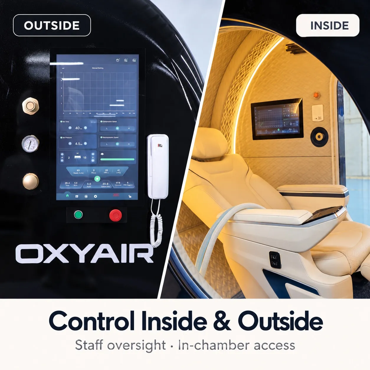 OXYAIR OLV-YZD01 2.0 ATA Single-Person Sitting Hyperbaric Chamber for Clinics
