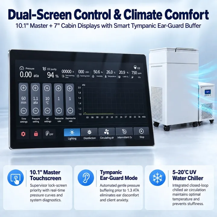 2.0 ATA Lying Hyperbaric Chamber for Clinics and Wellness Centers
